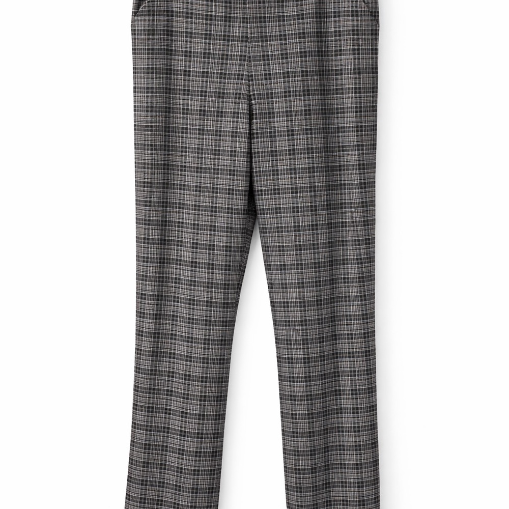 Torrid Gray Plaid Straight-Leg Trousers Size 28T